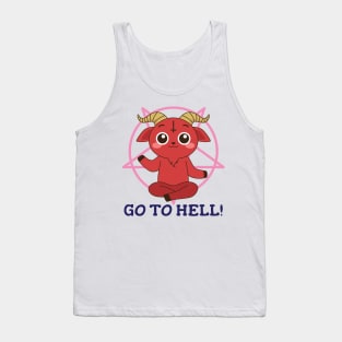 Cute Go To Hell Devil Goat Tank Top